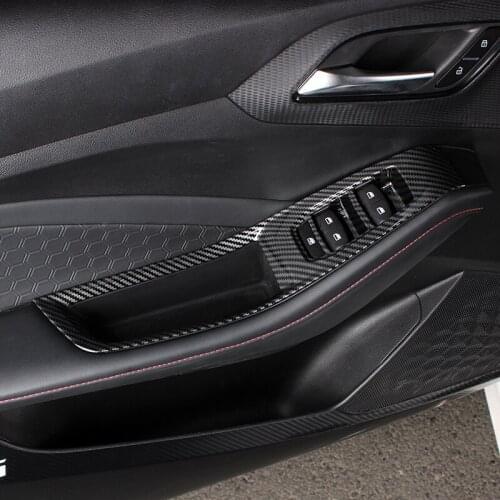 4pcs for MG5 2021 Window lift trim panel Decorative frame Carbon fiber pattern
