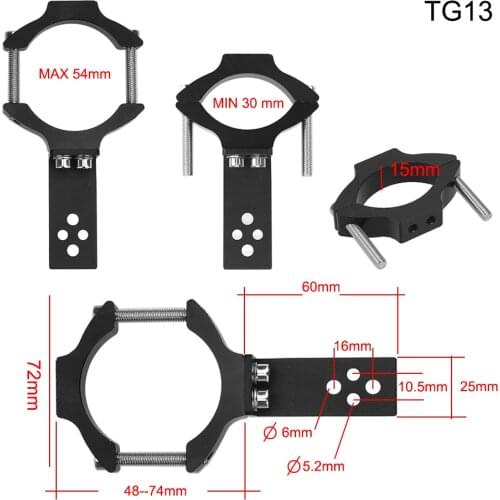 Spotlight Holder TG11/TG13 Universal Mount Adjustable Clamp Aluminum Alloy Motorcycle Headlight Bracket