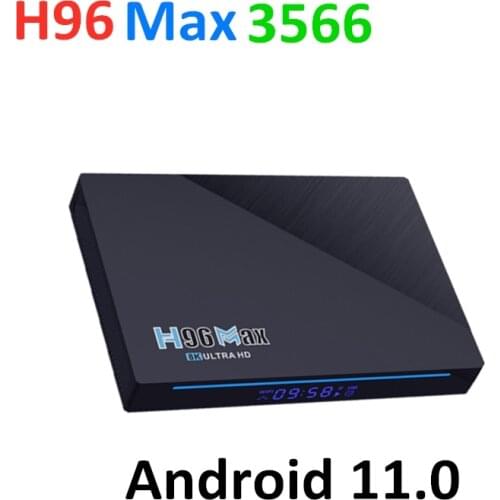 H96 MAX Android 11.0 TV BOX RK3566 Quad-Core 64 Bits 8GB 64GB/4GB 32GB LAN 1000M 2.4G/5G Dual Wifi BT4.0 4K HD Media player