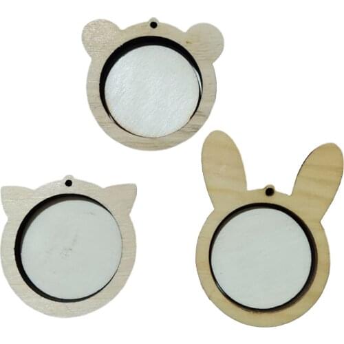 Exquisite Wood Mini Embroidery Hoop for Crossing Stitch Necklace Favors