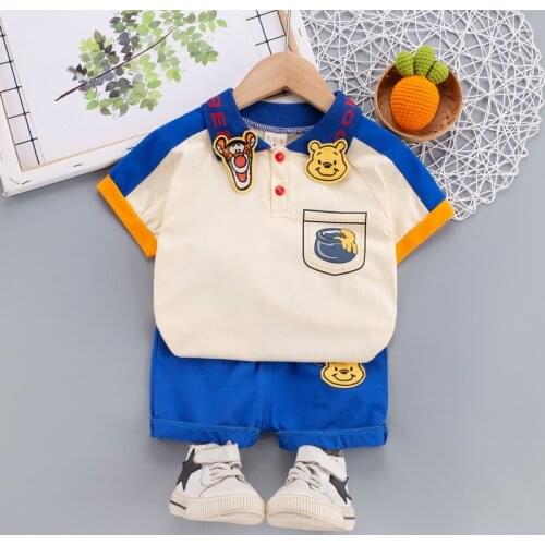 Summer Newborn Baby Boy Girl Clothes Outfit Suit Children 1 2 3 4 Years Kids Boys Sets Short sleeve T-shit+ Shorts Newborn 2PCS