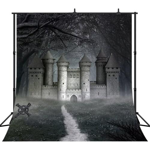 Lyavshi Halloween Castle photography backdrops Retro Dark Night Forest Background Scary Hallowmas Party Photo Booth Studio props