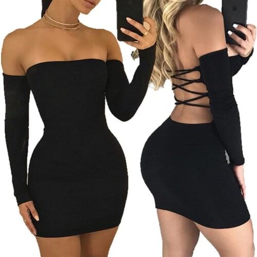Back Low-Cut Strapless Mini Dress