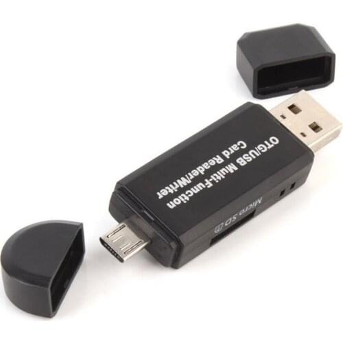 Multifunction Smart OTG Card Reader High-speed USB 2.0 SD Micro-SD Card Reader USB Adapter for Android Phone Computer