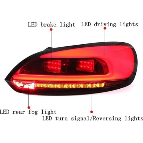 For Volkswagen Scirocco taillight modification LED taillights taillight assembly modification LED streamer turning taillight
