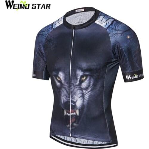Wolf Skull Shirt Cycling Jersey WEIMOSTAR Men Bike Team Cycling Clothing mtb jersey roupa ciclismo Cycling Wear Bicycle Clothes