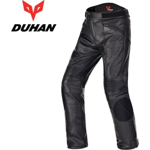 Free shipping 1pcs DUHAN Mens PU Leather Long Pants Trousers Warm Motorcycle Straight Leg Trousers