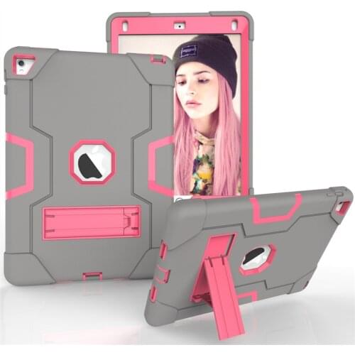 Shockproof Case for iPad Air 2 2014 Release Kickstand Kids Silicone Hard Full Body Protective Cover for iPad Air 2 A1567 A1566