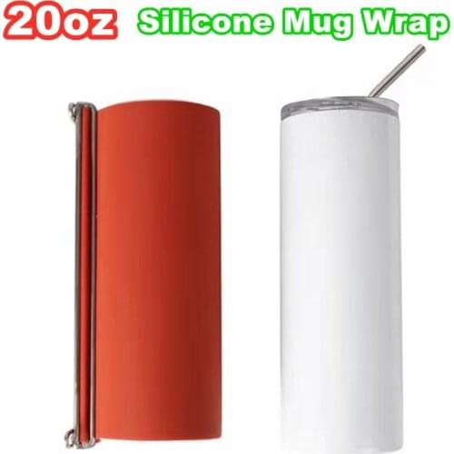 20OZ Sublimation Silicone Mug Wrap Rubber Clamps for Skinny Tumbler,Heat Press Accessories