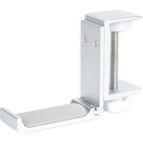 Foldable Headphone Stand Hanger Holder Aluminum Headset Soundbar Stand Clamp Hook Under Desk Space Save Mount Gaming PC Headset