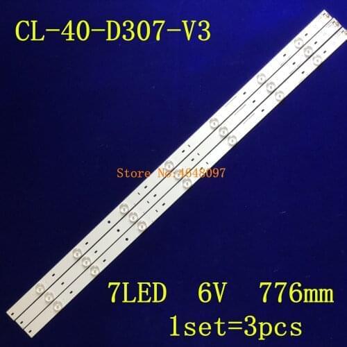 3PCS 7LEDs 730mm LED strip CL-40-D307-V3 for Phi lips 40pfg4109/78 40pfg4109 UBE12F01YT00S42S01231 LED40M3000A LED40R6000