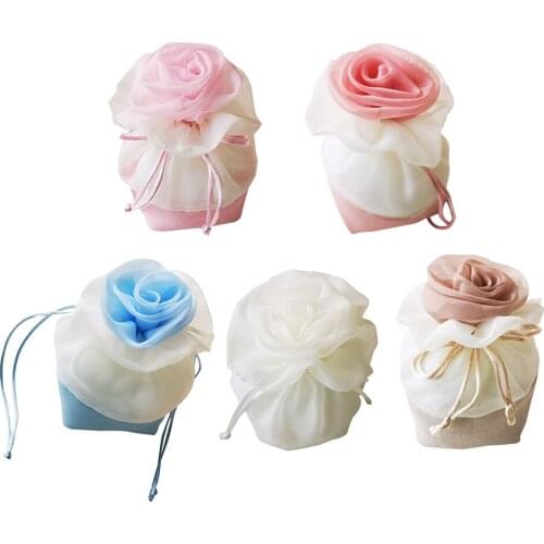 Handmade Flower Cloth Gift Bag Jewelry Pouch XMAS Wedding Party Candy Favour