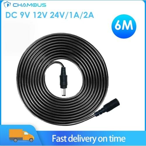 DC 5V 9V 12V 24V Power Extension Cable 5.5*2.1mm Power Cord 3m 6m 9m for CCTV Surveillance Camera Router LED Strip Radio Printer