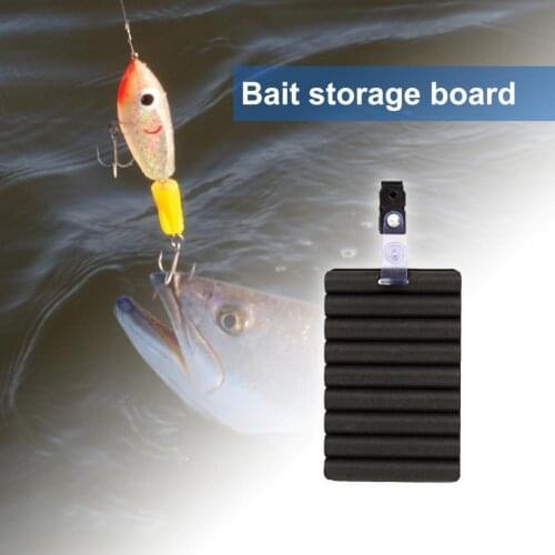 Outdoor convenient fishing bait board, hook cleaning board, heavy foam, Velcro, bait cutting board, fake bait storage board