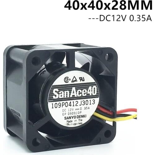 New San Ace 40 4cm 4028 40*40*28mm Server Fan 12V 0.35A Server Case Cooling Fan 109P0412J3013 3pin