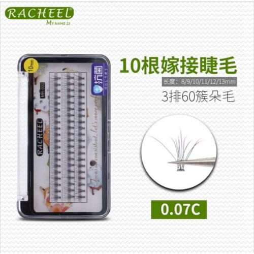 All size 0.07 C Curl 10 Roots Natural Extremely Soft Thick Fake False Eyelash Extensions best cluster eyelash 6-12mm