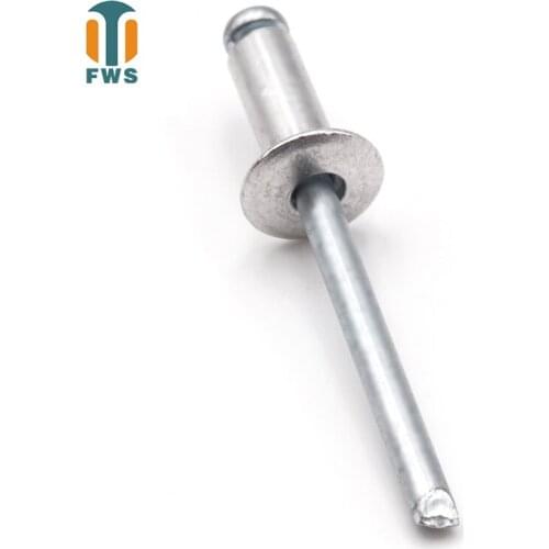 20PCS M3.2 M4 M4.8 Multi Sizes DIN EN ISO15977 GB/T12618.1 Aluminium Open End Round Head Blind Rivet for Furniture Car Aircraft