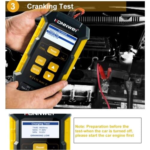 Car Battery Charger And Tester 12V Battery Maintainer For Cranking And Charging Systems For Dropshipping Wholesale Fast Delivery