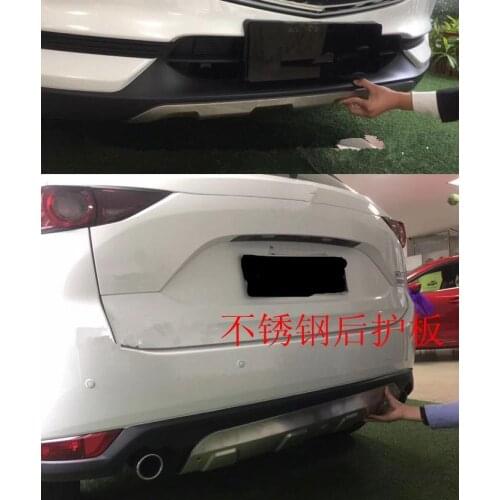 Auto parts modeling Stainless Steel Front + Rear Bumper Diffuser Protector Guard Skid Plate For New MAZDA CX-5 CX5 2017 2018