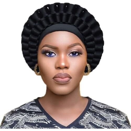 Women turban auto gele African headwraps fashion design headtie already made