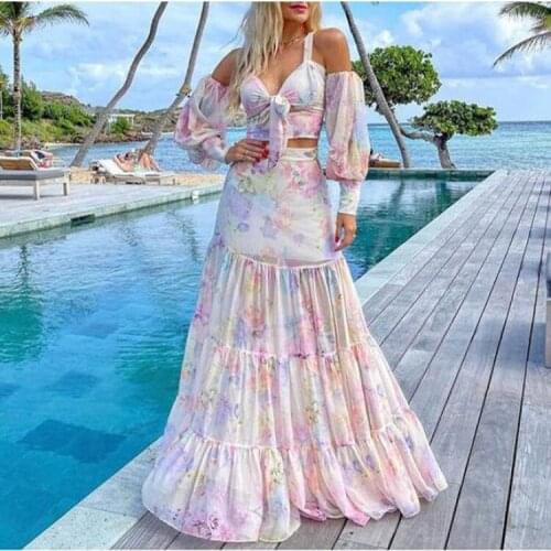 And the United States womens independent stand the new summer 2021 amazon receive printed show thin waist strap dress