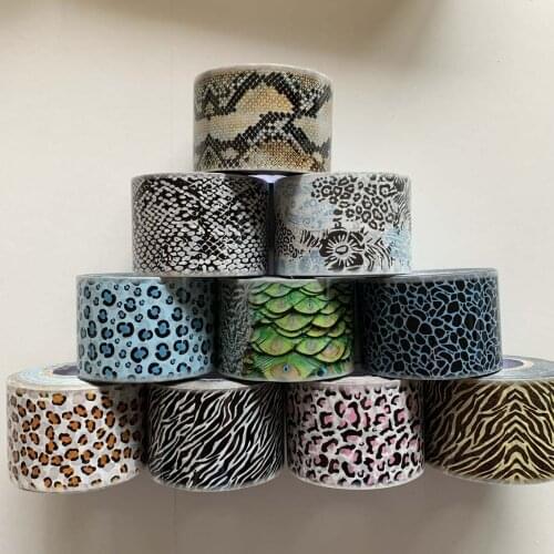 10rolls 4cm*120m Nail Foils Snakeskin Transfer Sticker Galaxy Starry Sky Foils Marble Sticker Nail Art Decals Accessories Paper