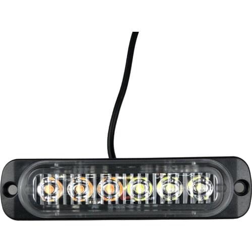 10pcs 12-24V 6LEDs Car Emergency Strobe Flash Light High Bright Warning Light Hazard Caution Light for Motorcycle Trucks