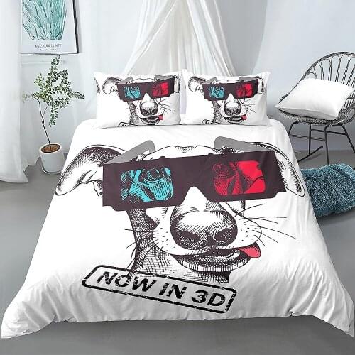 2/3pcs Cute Funny Alpaca Printed Duvet Cover for Children Bedroom Quilt Covers Bedding Sets With Pillowcase Home Bed Decor