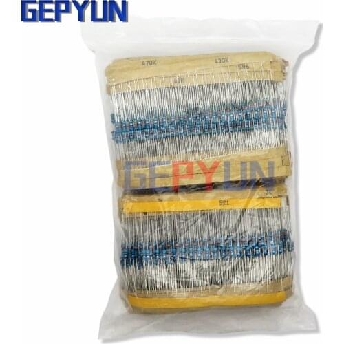 3120pcs 156Values Electric Unit 1/4W Power Metal Film Resistor Kit 1R-10M 1% Tolerance Assortment Set 1ohm-10Mohm samples pack