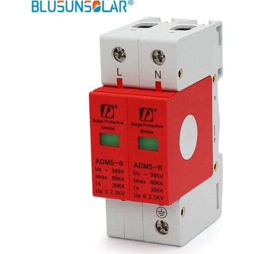 50 pieces lot Din Rail 35mm 2P 80KA 380V AC SPD Household Low-voltage Anti-lightning Surge Protective Device