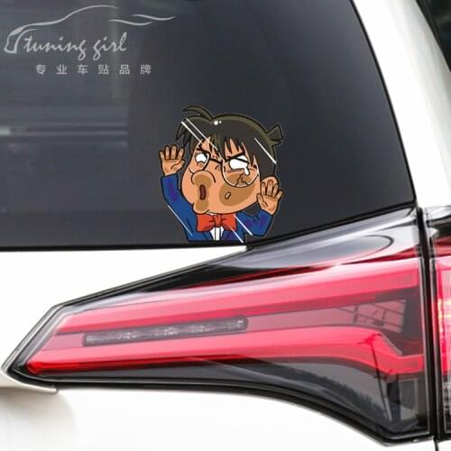 Car Stickers Detective Conan Japan Anime Funny Creative Decoration Decals For Windshield Auto Tuning Styling 12x11cm D10