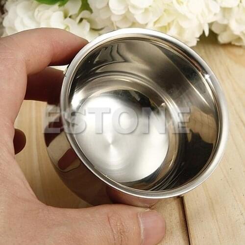 Shaving brush 7.2cm Stainless Steel Metal Mens Shaving Mug Bowl Cup For Shave Brush