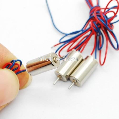 Hot sale !! 20pcs 0.027A 3V 44300RPM Coreless DC Motor toy motor Long cable RC helicopter