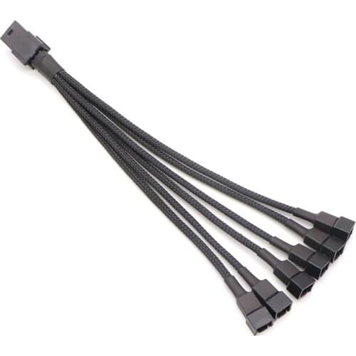PCI-E 6Pin to 6x 3Pin 4Pin Fan Power Adapter Cable