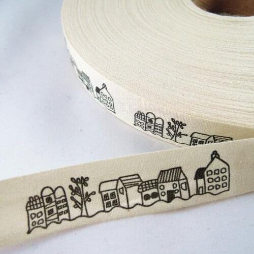 5yards/lot 6/8'' 20mm 100% Cotton Ribbon DIY Label Handmade Sewing & Packing Accessories Printed Satin Ruban Y119