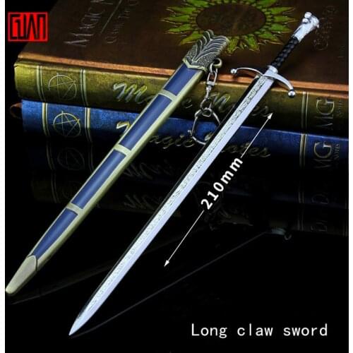 Alloy Sword Toy 22cm Long Claw Sword Model Keychain Cosplay Halloween Gift Birthday Gift Family Decorations All Friends Props