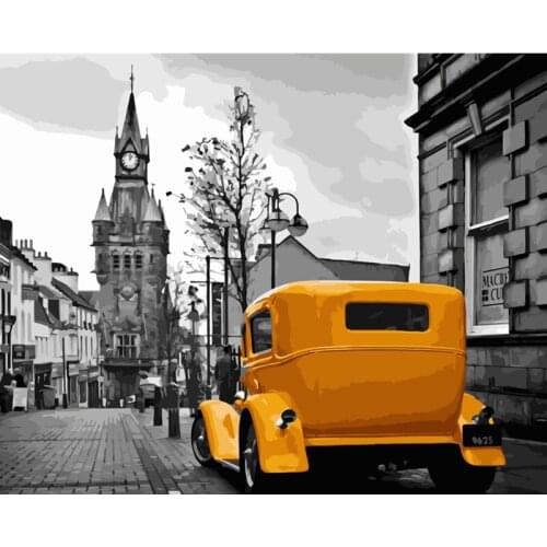 Painting By Numbers DIY Dropshipping 40x50 50x65cm Vintage yellow master Still life Canvas Wedding Decoration Art picture Gift