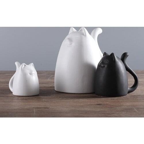 Nordic creative cute cat sculpture decoration living room TV cabinet home desktop home decoration crafts gifts