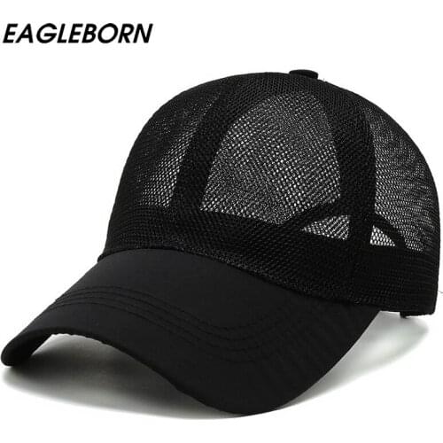 2021 New Men Summer Mesh Cap Baseball Cap Man Woman Sports Fitness Woven Mesh Fishing Cap Shade Wholesale Free Drop Shipping