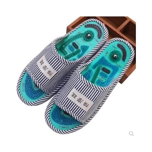 HANRIVER Reflexology Foot Acupoint Slipper Massage Promote Blood Circulation Relaxation Health Foot Care Shoes Pain Relief
