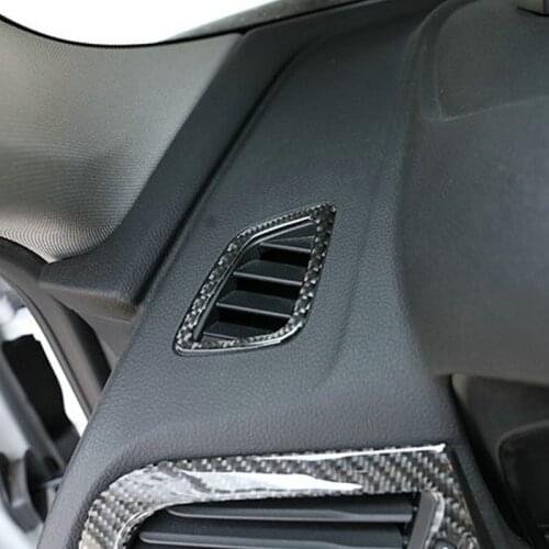 2PCS/SET Carbon fiber decorative frame for air conditioner outlet of dashboard for BMW 1 Series 2017-2019