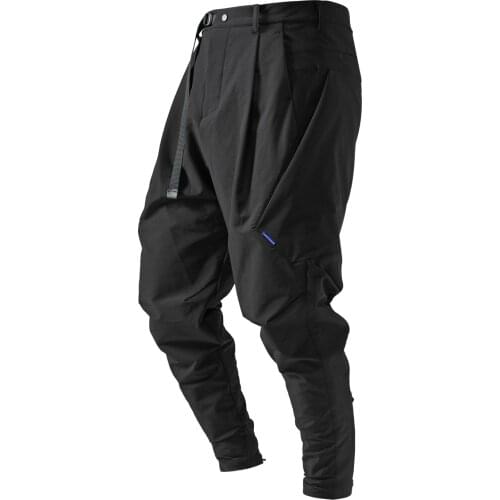Oblique cutting pants scotchgard techwear cyberpunkclothes ninjawear streetwear reindee lusion 20SS