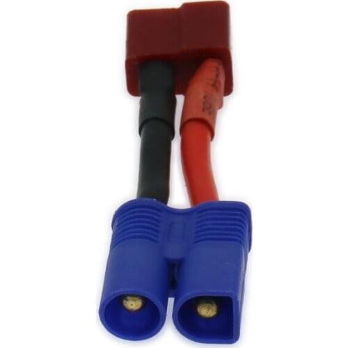 1x 30mm Female T Plug(Deans Style) And Gold-Plated Male Ec3 Plug Connector Silicone Cable 14awg For Lipo Battery Charger XC0012