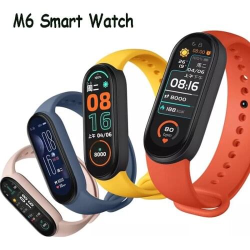 M6 Smart Watch Men Women Heart Rate Monitor Bluetooth Sports Fitness Watch Bracelet for Android ios reloj inteligente hombre