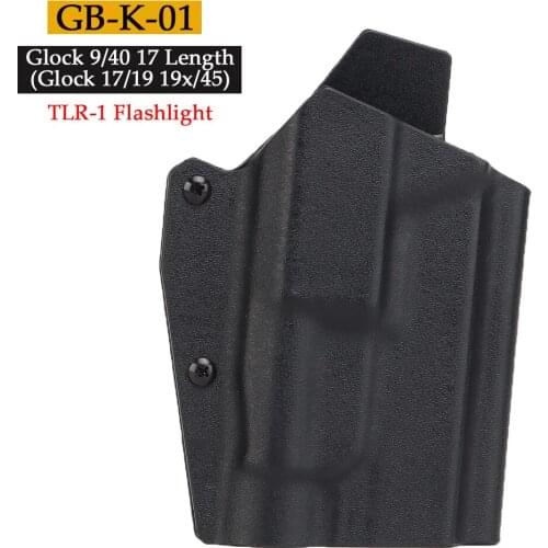 Tactical Light Bearing Holster Waist Quick Pull Pistol Holster for (GLOCK17, 19, 19X, 45) TLR-1 FLASHLIGHT Airsoft Accessories
