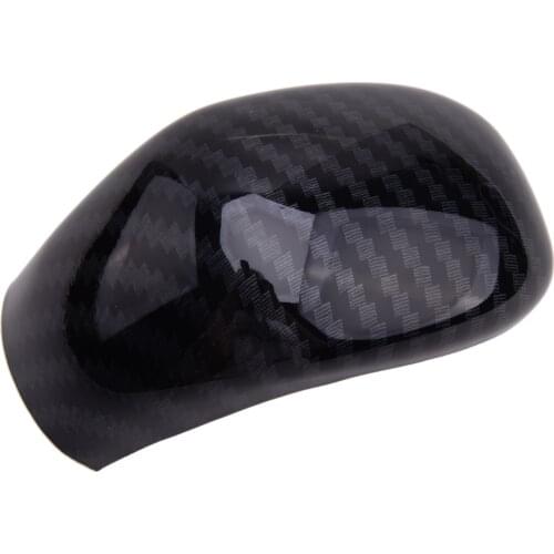 Carbon Fiber Style Black Interior Gear Shift Knob Shifter Head Cover Trim Cap Car Plastic Fit For Nissan Altima 2019 2020