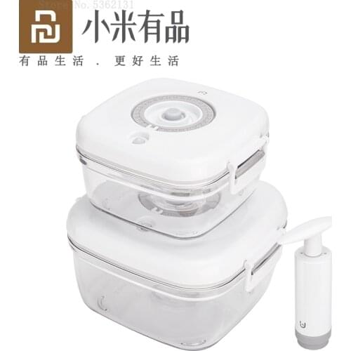 New BUD Vacuum Freshness Box Fruit Box Lunch Box Portable Student Children Plastic Food Sealed Box Storage Box Square Containers