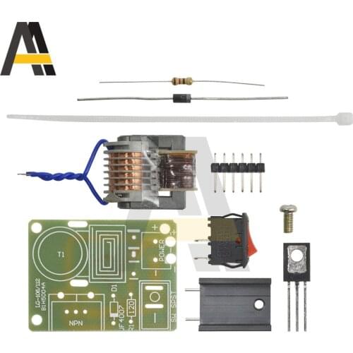 15KV High Frequency DC Voltage Arc Ignition Generator Inverter Boost 18650 DIY Kit U Core Transformer Suite 3.7V to 4.2 V