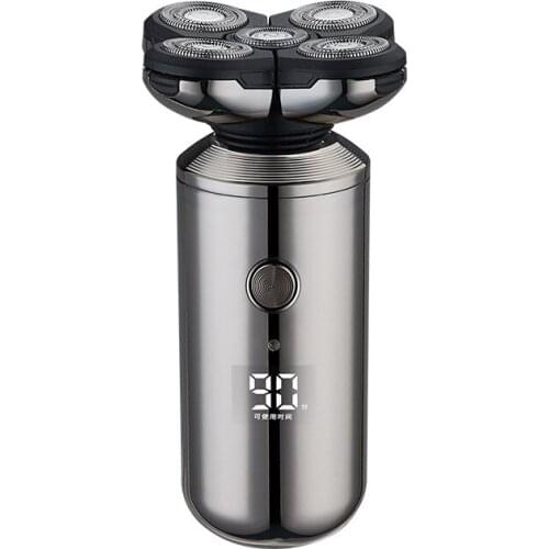 Digital Display Smart USB Charging Five-blade High Efficiency Razor Clipper Nose Hair Device Cleansing Brush Massager Shaver