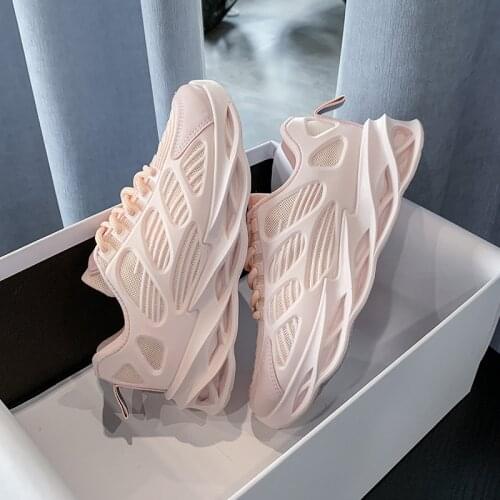 2021 Women Shoes Autumn Lady Fashion Casual Sneakers Running Sports Trainers Breathable Solid Soft Thick Sole Platform Tennis